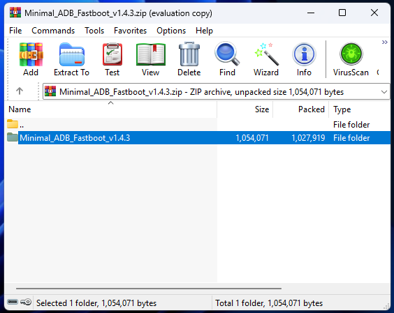 download the Minimal ADB and Fastboot Tool setup file