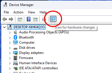 Delete the driver software for this device